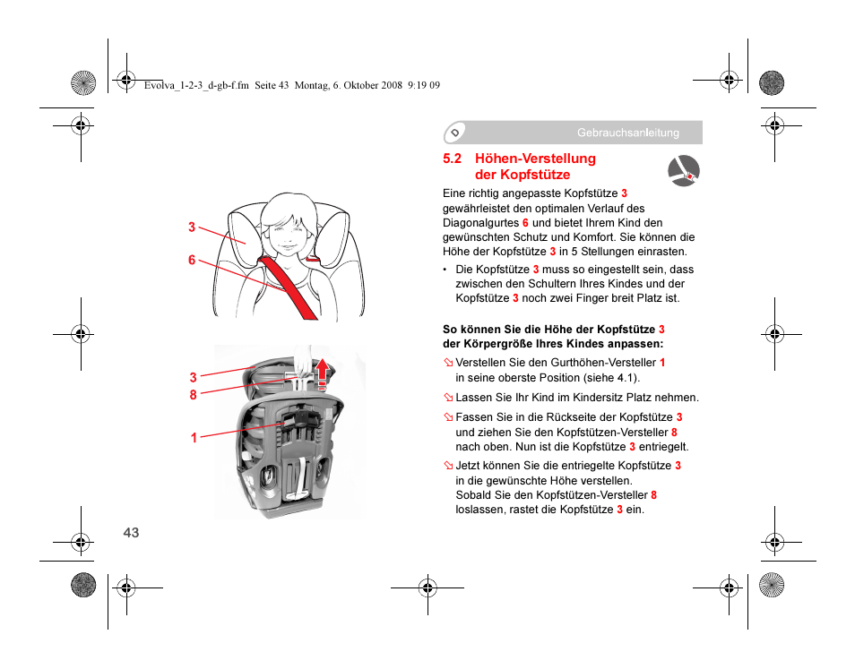 Britax EVOLVA 123 Plus User Manual | Page 45 / 251