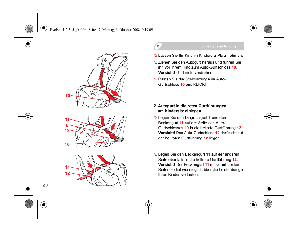 Britax EVOLVA 123 Plus User Manual | Page 49 / 251