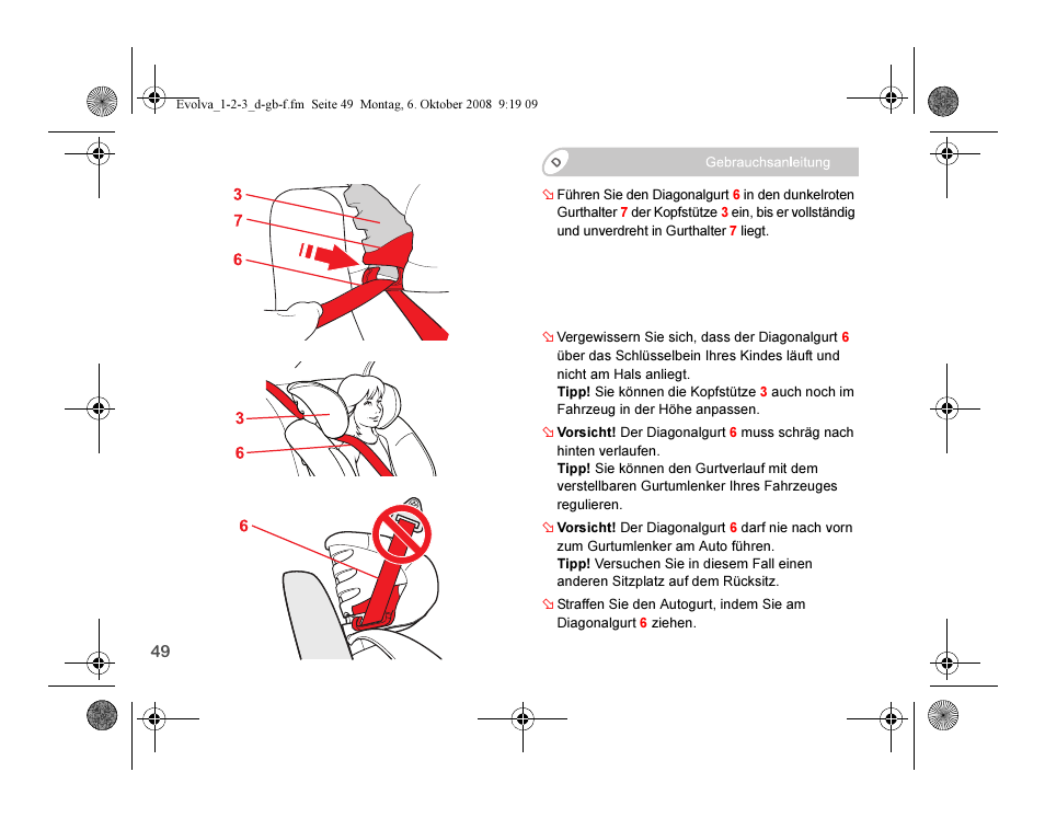 Britax EVOLVA 123 Plus User Manual | Page 51 / 251