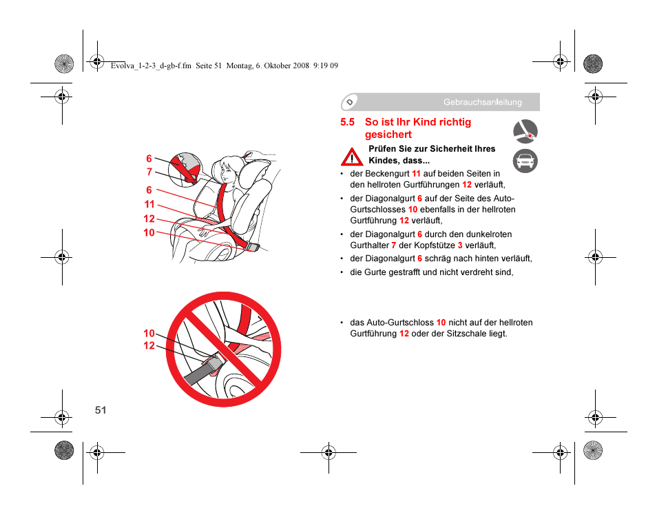 Britax EVOLVA 123 Plus User Manual | Page 53 / 251