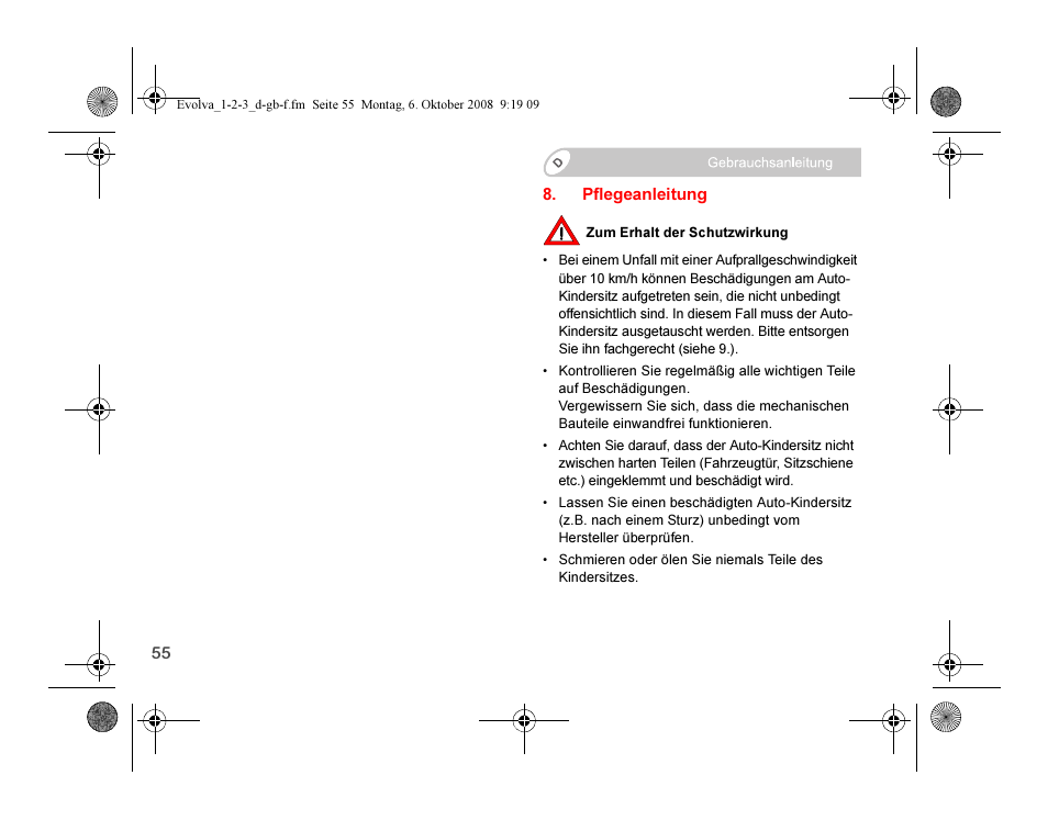 Britax EVOLVA 123 Plus User Manual | Page 57 / 251
