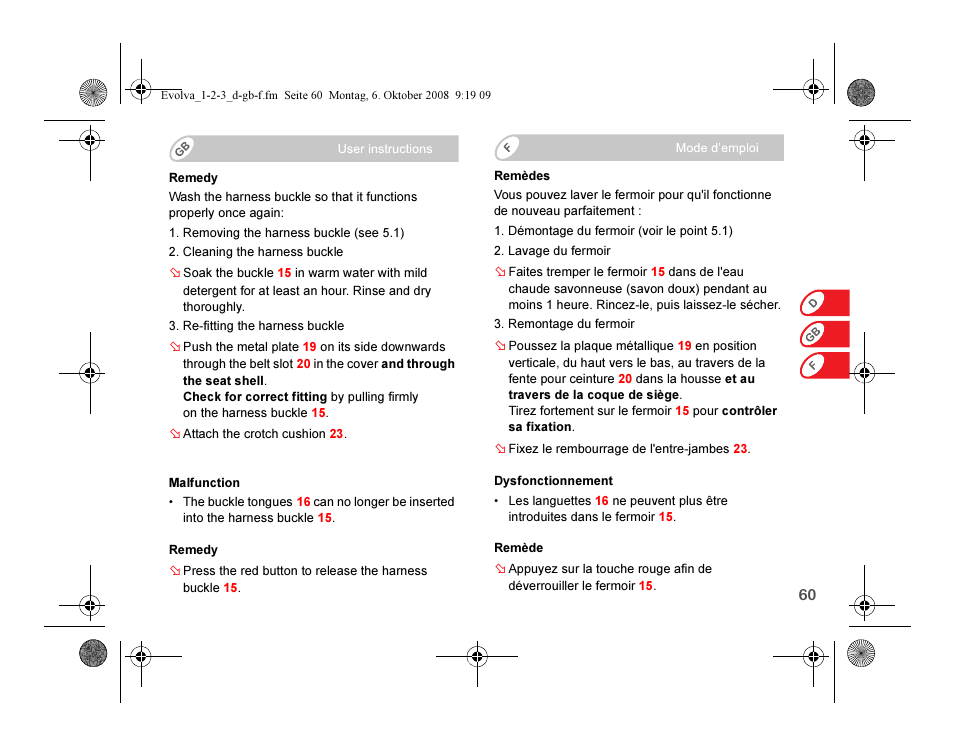 Britax EVOLVA 123 Plus User Manual | Page 62 / 251