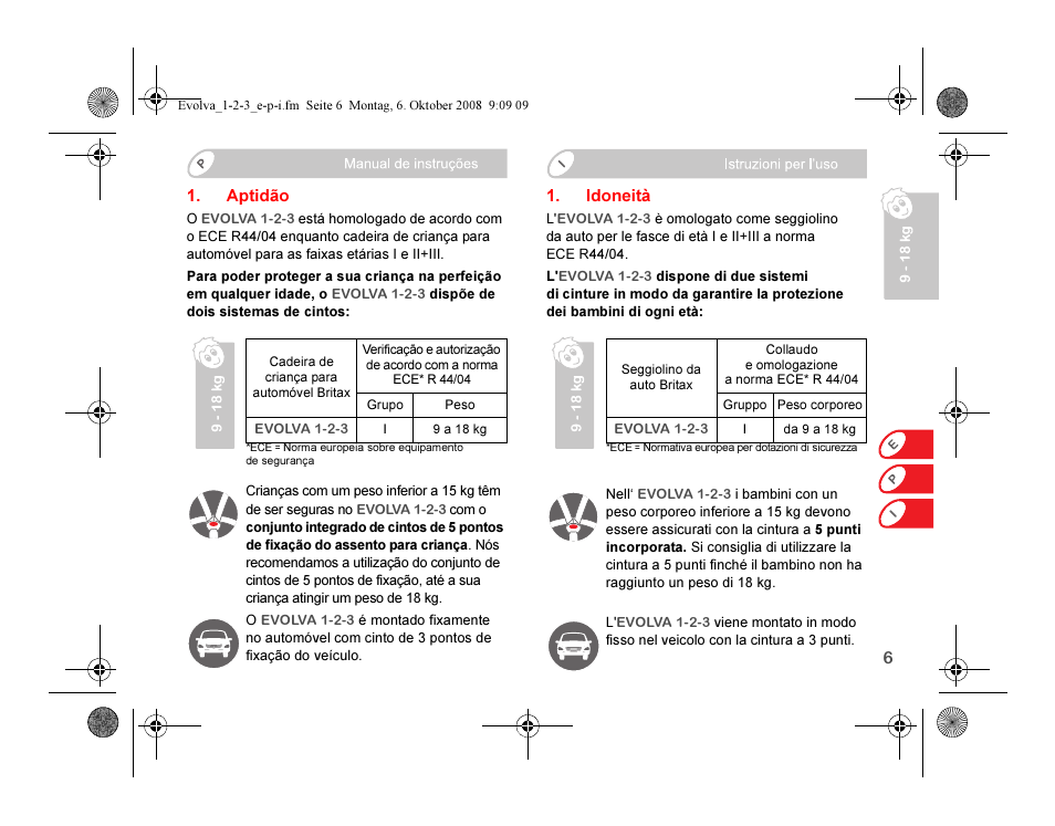 Britax EVOLVA 123 Plus User Manual | Page 91 / 251