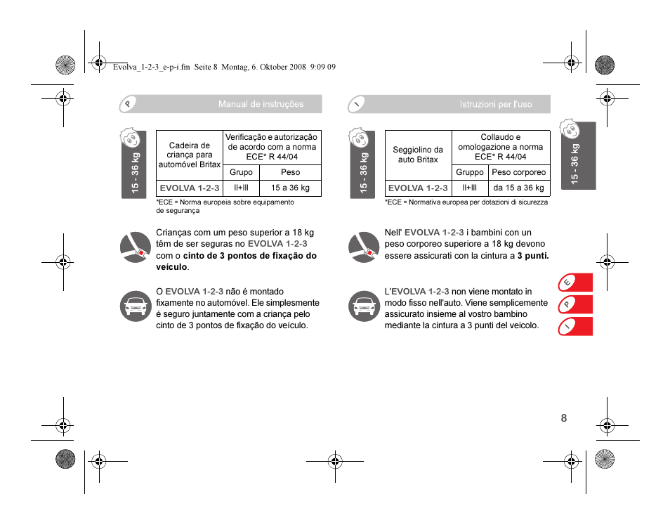 Britax EVOLVA 123 Plus User Manual | Page 93 / 251