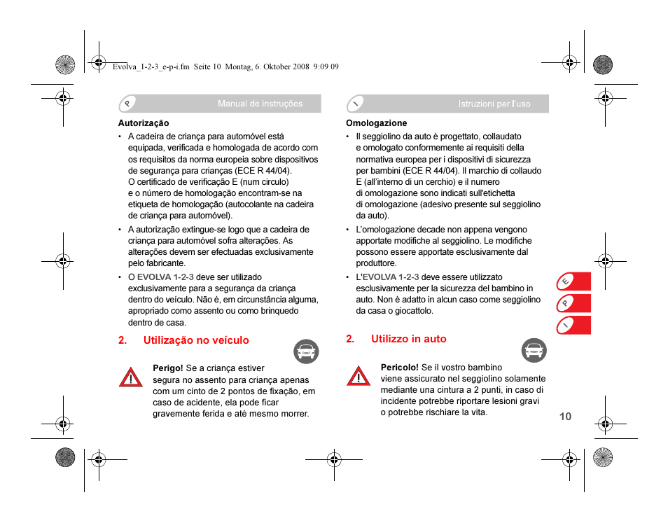 Britax EVOLVA 123 Plus User Manual | Page 95 / 251