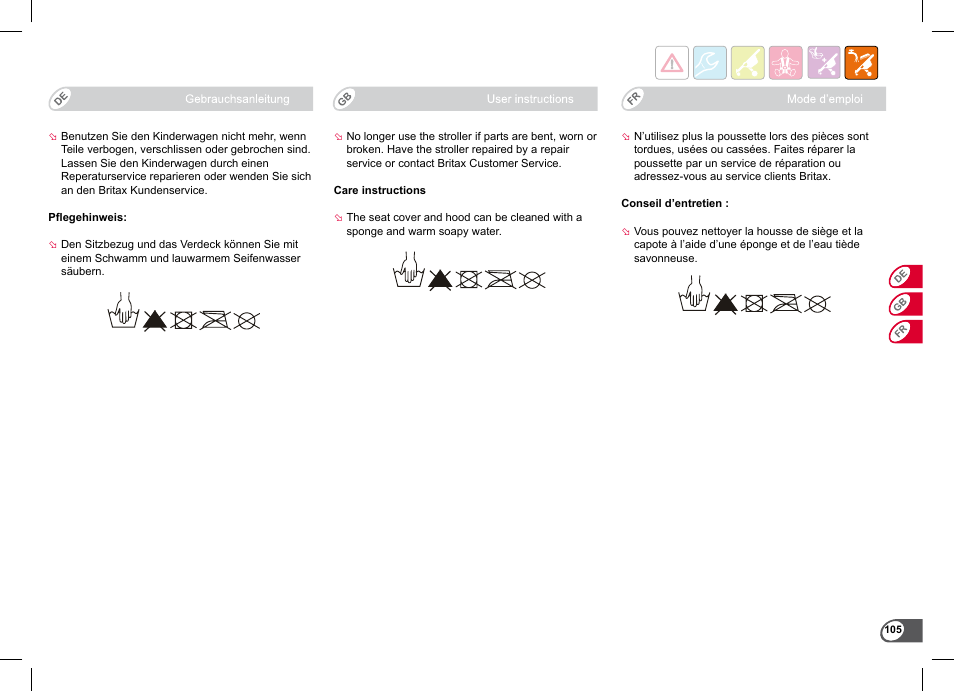 Britax B-Agile Double User Manual | Page 107 / 132