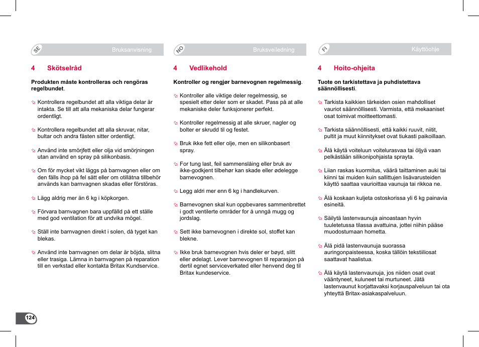 Britax B-Agile Double User Manual | Page 126 / 132