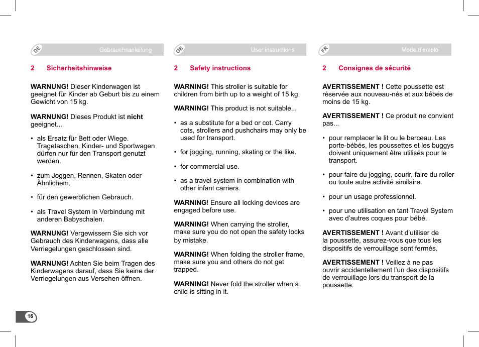 Britax B-Agile Double User Manual | Page 18 / 132