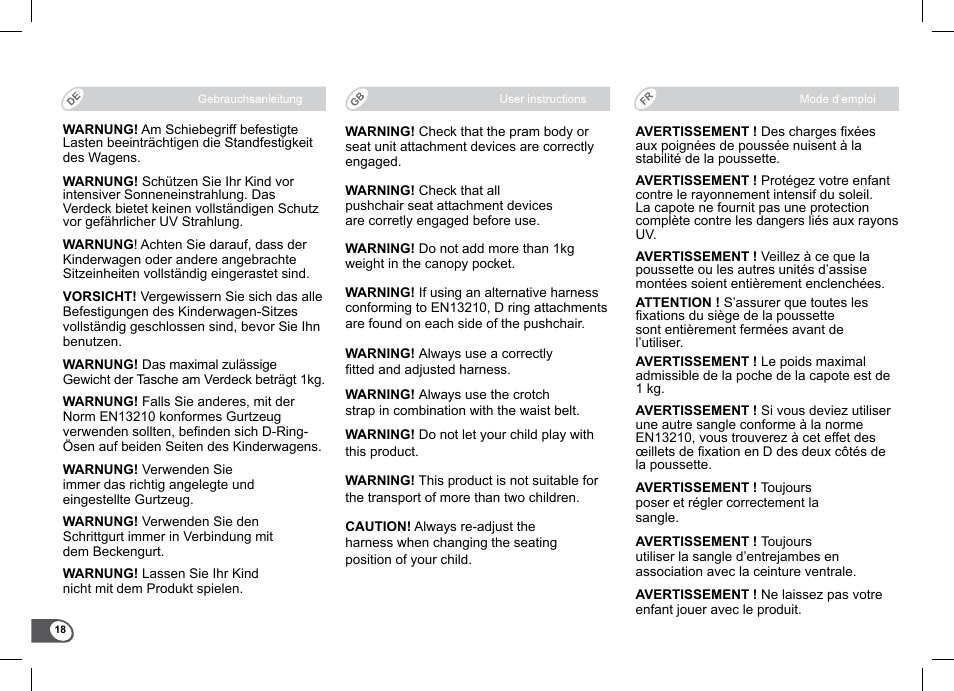 Britax B-Agile Double User Manual | Page 20 / 132