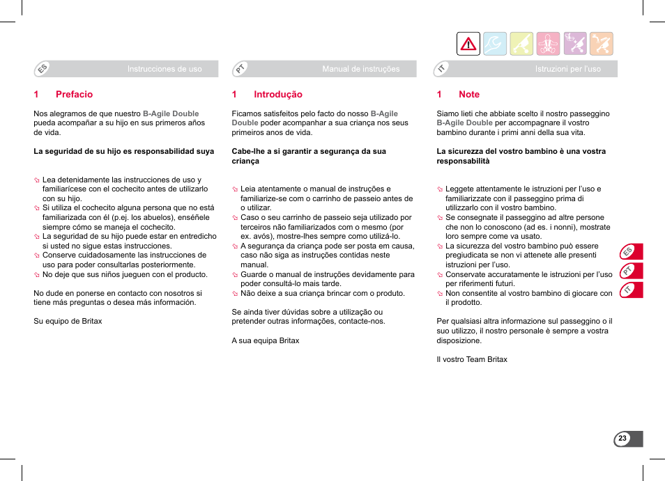 Britax B-Agile Double User Manual | Page 25 / 132