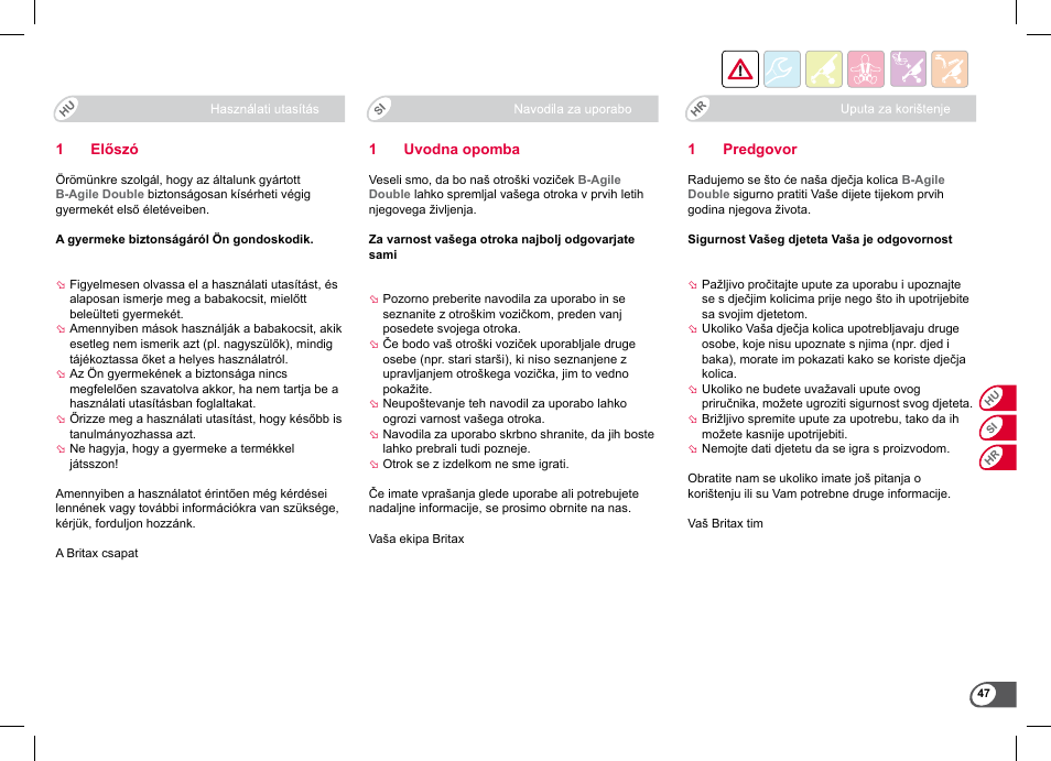 Britax B-Agile Double User Manual | Page 49 / 132