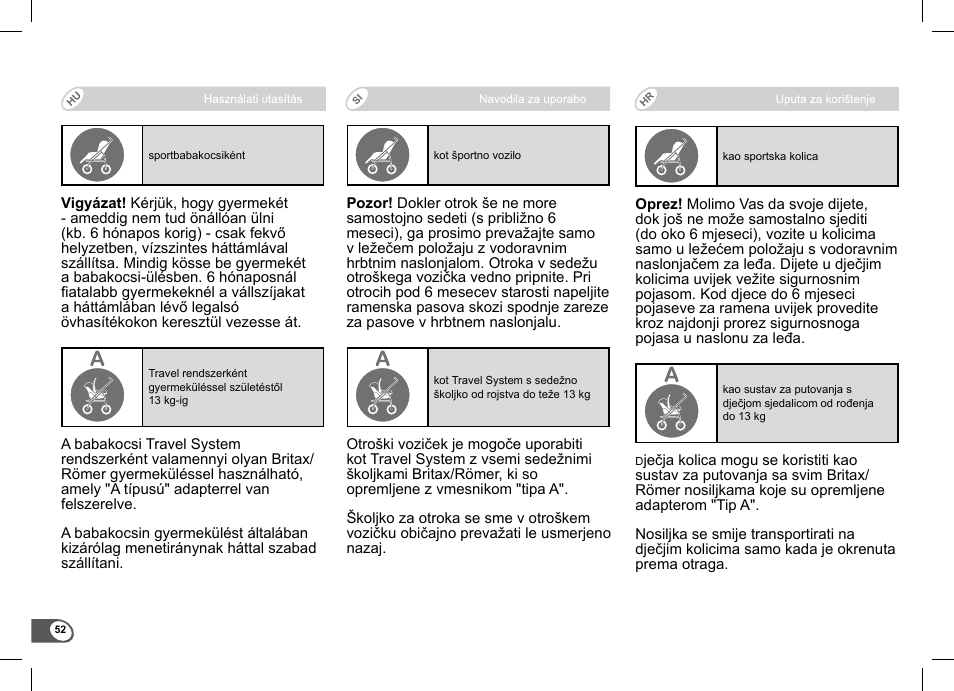 Britax B-Agile Double User Manual | Page 54 / 132