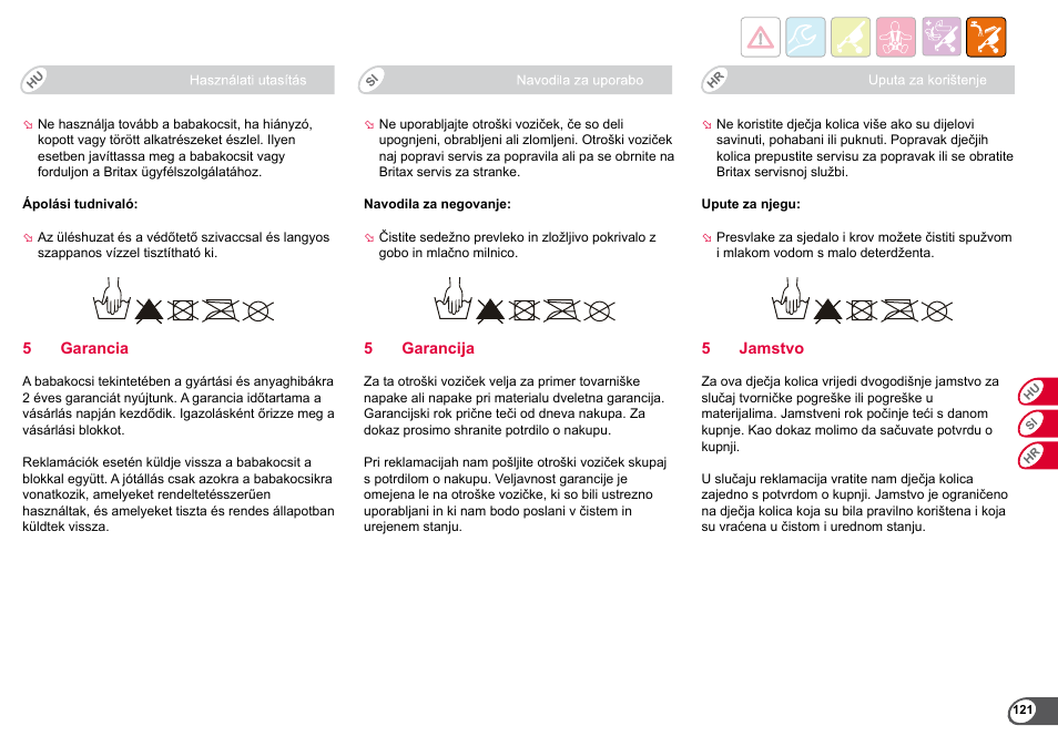 Britax B-Agile User Manual | Page 123 / 133