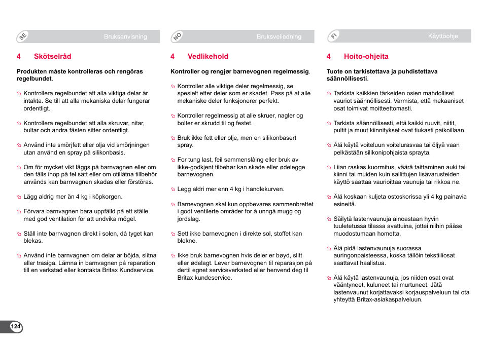 Britax B-Agile User Manual | Page 126 / 133