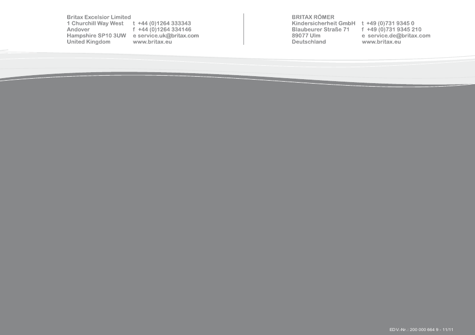 0 - 15 kg, B-agile | Britax B-Agile User Manual | Page 2 / 133