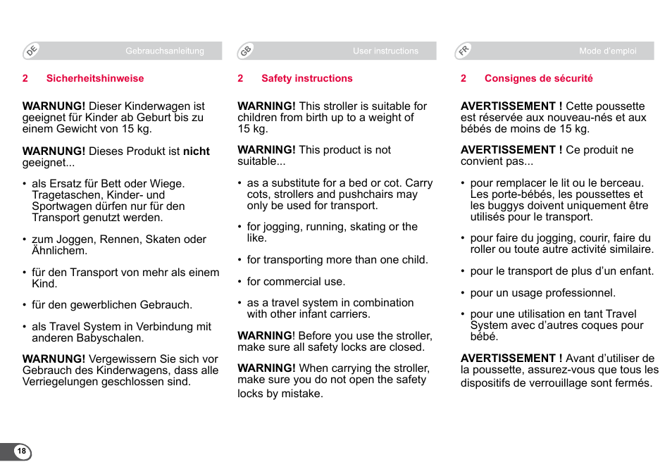 Britax B-Agile User Manual | Page 20 / 133