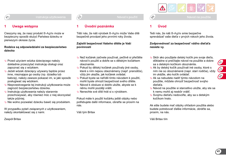 Britax B-Agile User Manual | Page 43 / 133