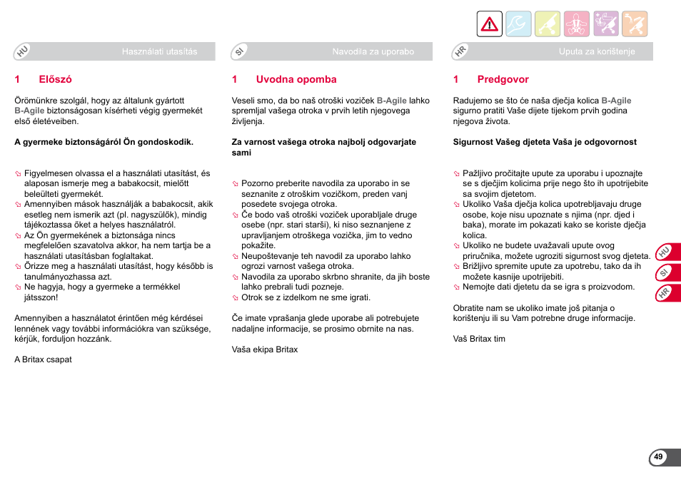 Britax B-Agile User Manual | Page 51 / 133