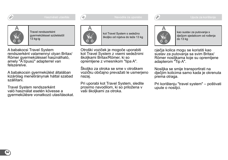 Britax B-Agile User Manual | Page 56 / 133