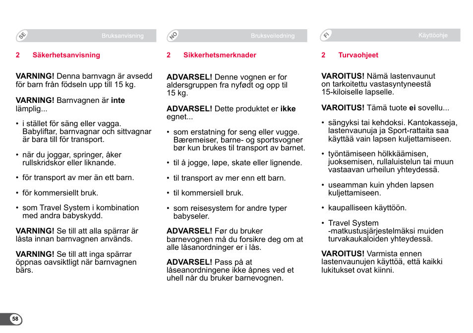 Britax B-Agile User Manual | Page 60 / 133