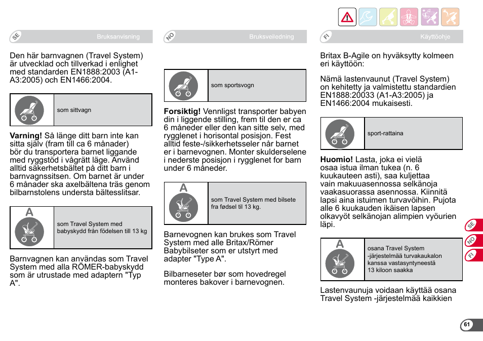 Britax B-Agile User Manual | Page 63 / 133