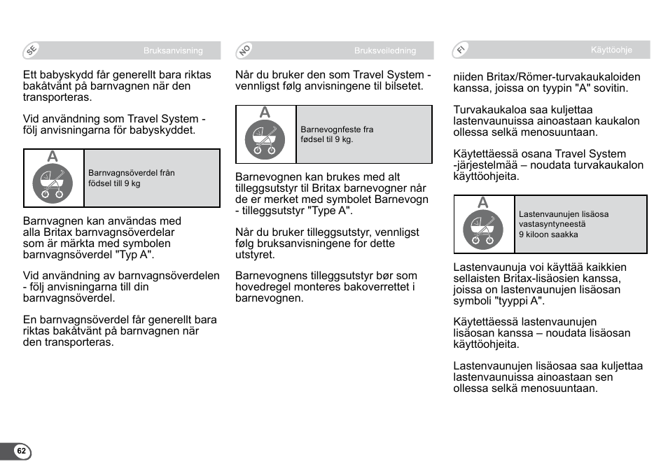 Britax B-Agile User Manual | Page 64 / 133