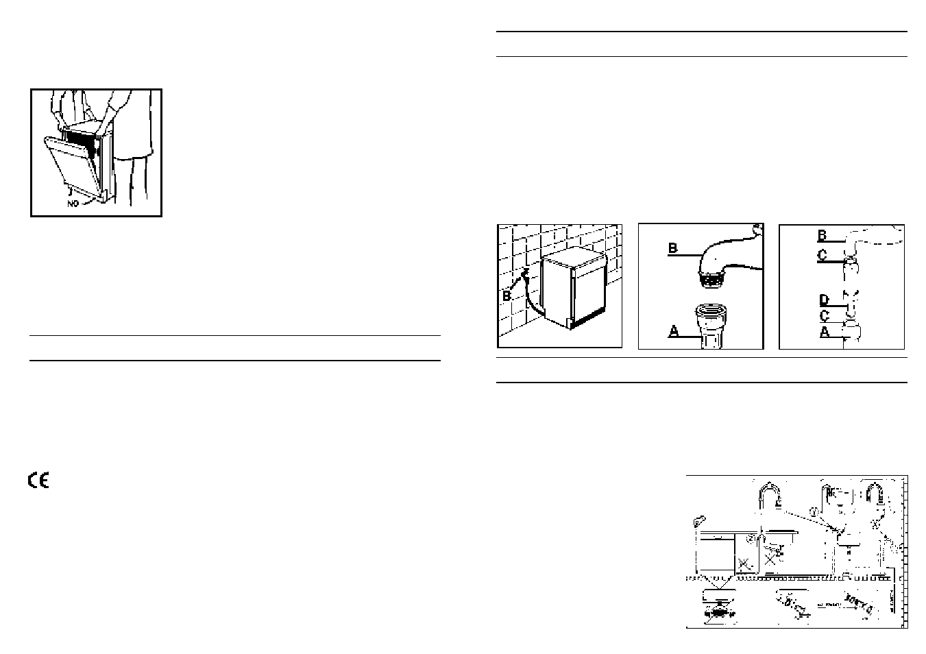 Asennus | Candy CD 571 S NORD User Manual | Page 23 / 53