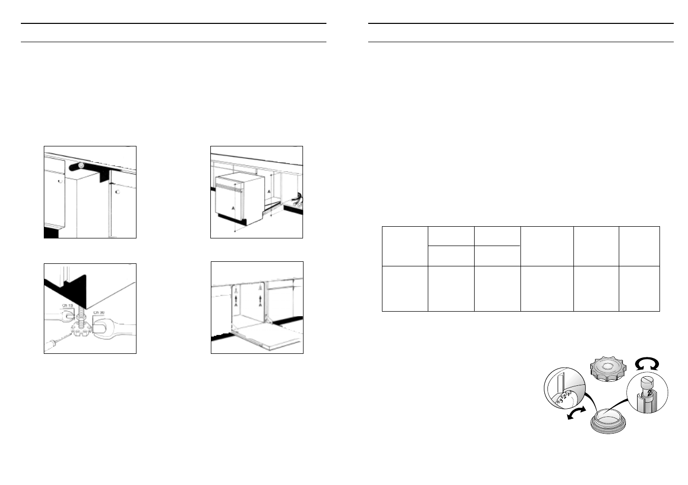 Åpning av døren, Kalkfilteret, Justering av kalkfilteret | Candy CD 571 S NORD User Manual | Page 34 / 53