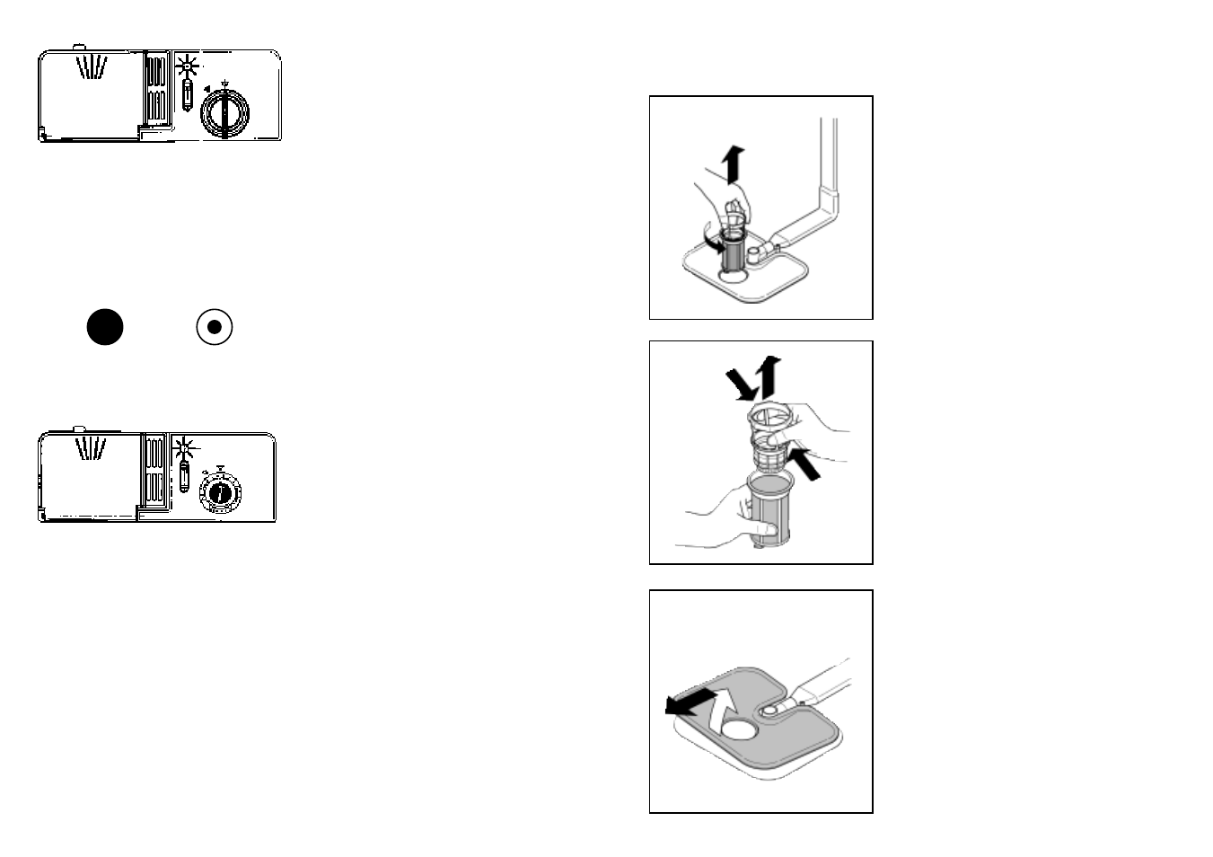 Rensning af filter | Candy CD 571 S NORD User Manual | Page 9 / 53