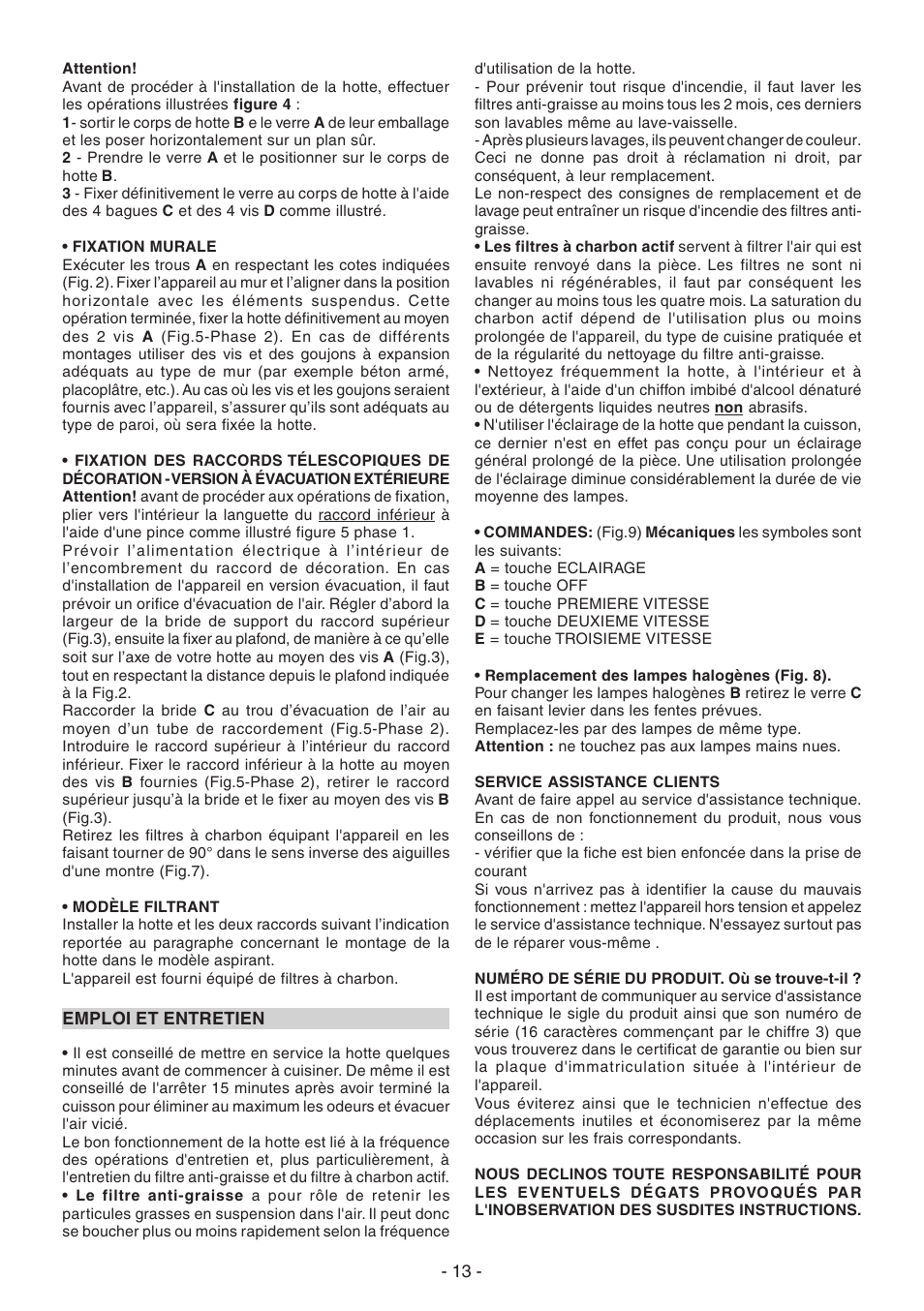 Candy CGM 91 X User Manual | Page 13 / 48