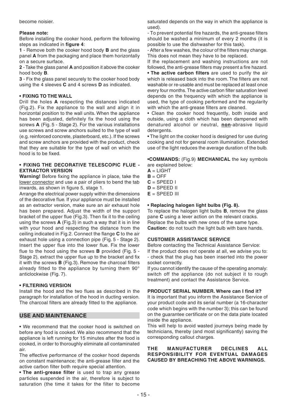 Candy CGM 91 X User Manual | Page 15 / 48