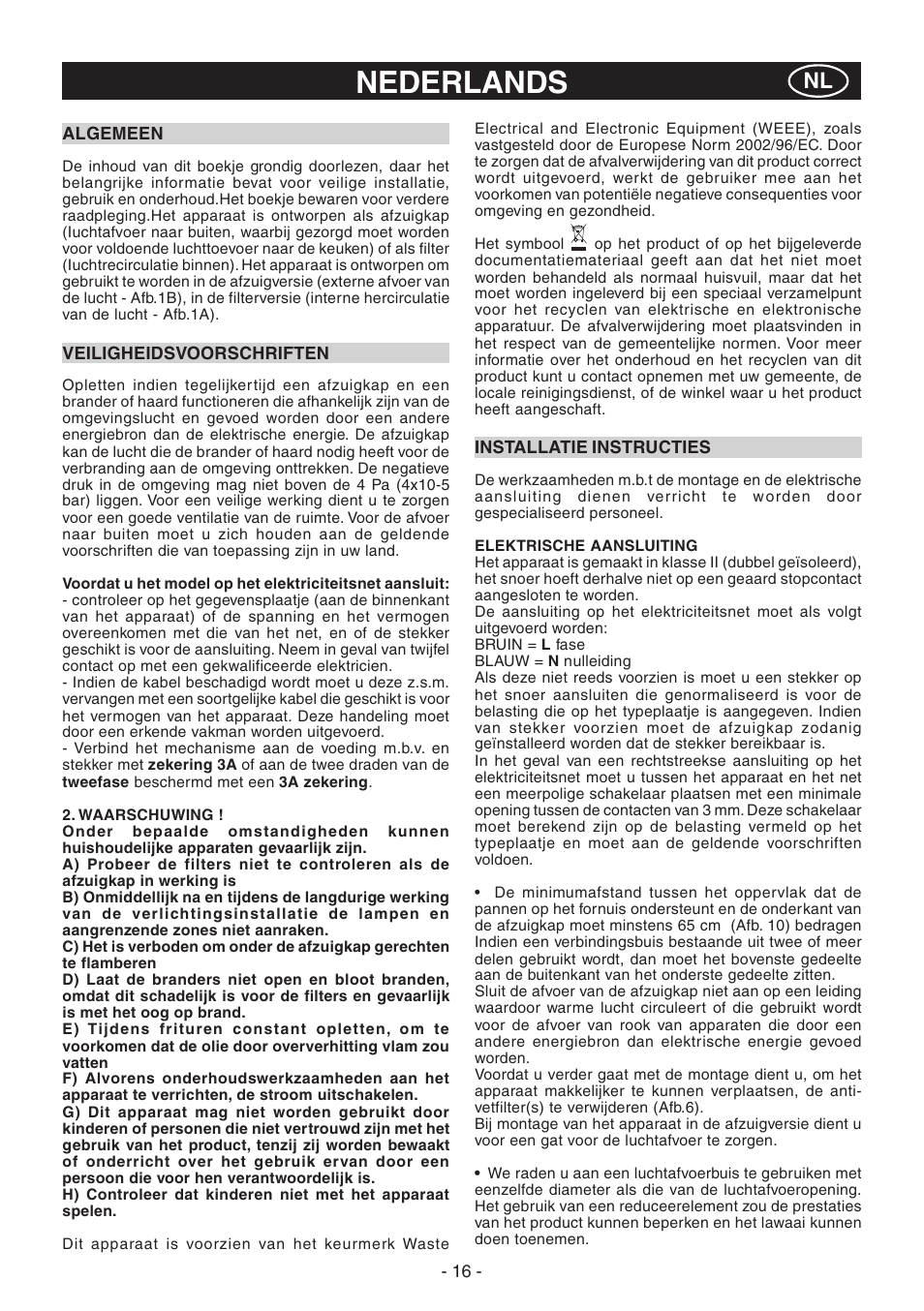 Nederlands | Candy CGM 91 X User Manual | Page 16 / 48