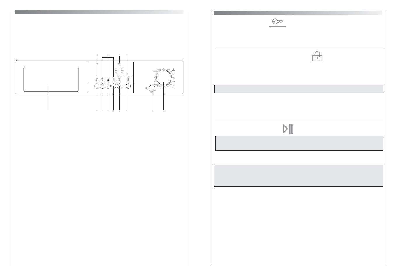 Description of controls, Fig. 1 | Candy CWB 140D-80S User Manual | Page 4 / 17