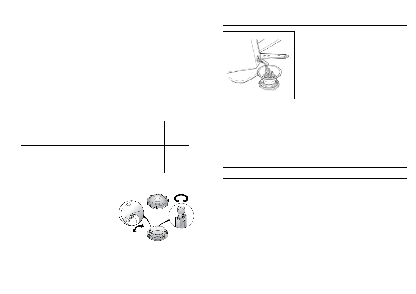 Regulating the water softener, Water softener unit, Loading the salt | Salt loading indicator | Candy DSI 710 X UK User Manual | Page 5 / 17
