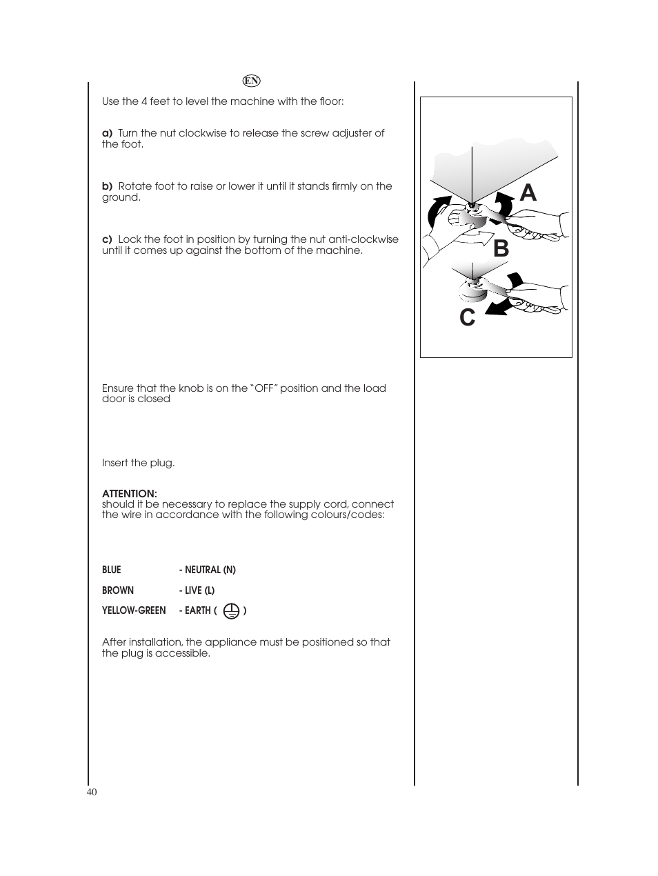 Ab c | Candy GO W485D-66 User Manual | Page 40 / 72