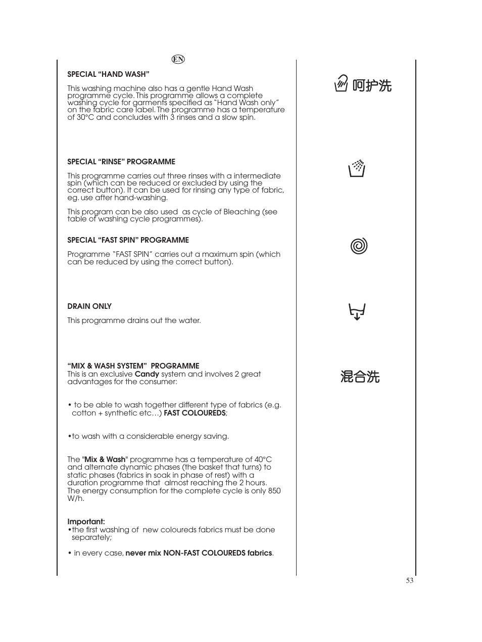 Candy GO W485D-66 User Manual | Page 53 / 72