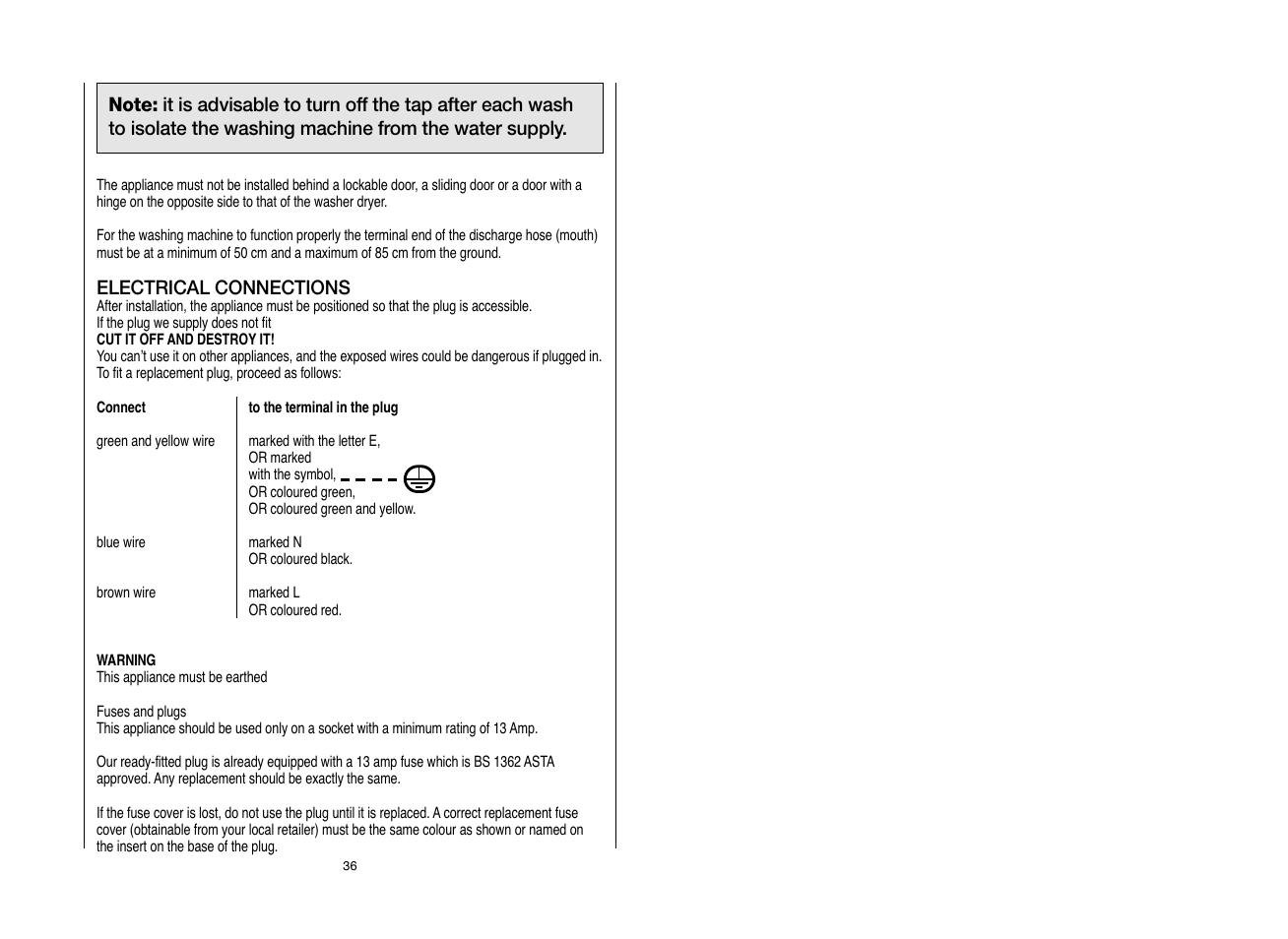 Candy EVOW 6853D-80 User Manual | Page 19 / 21