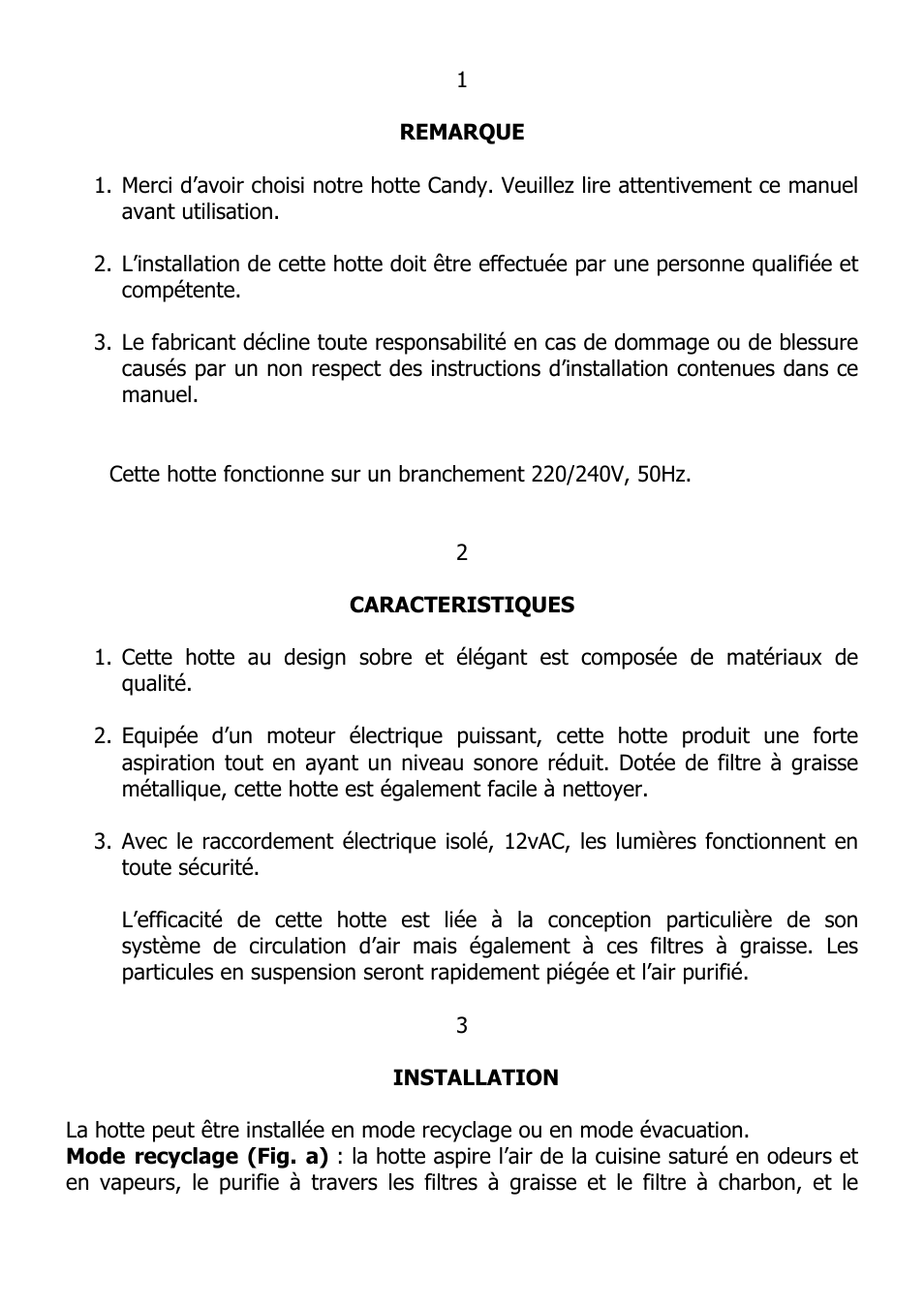 Candy CMDG 919 X User Manual | Page 3 / 30