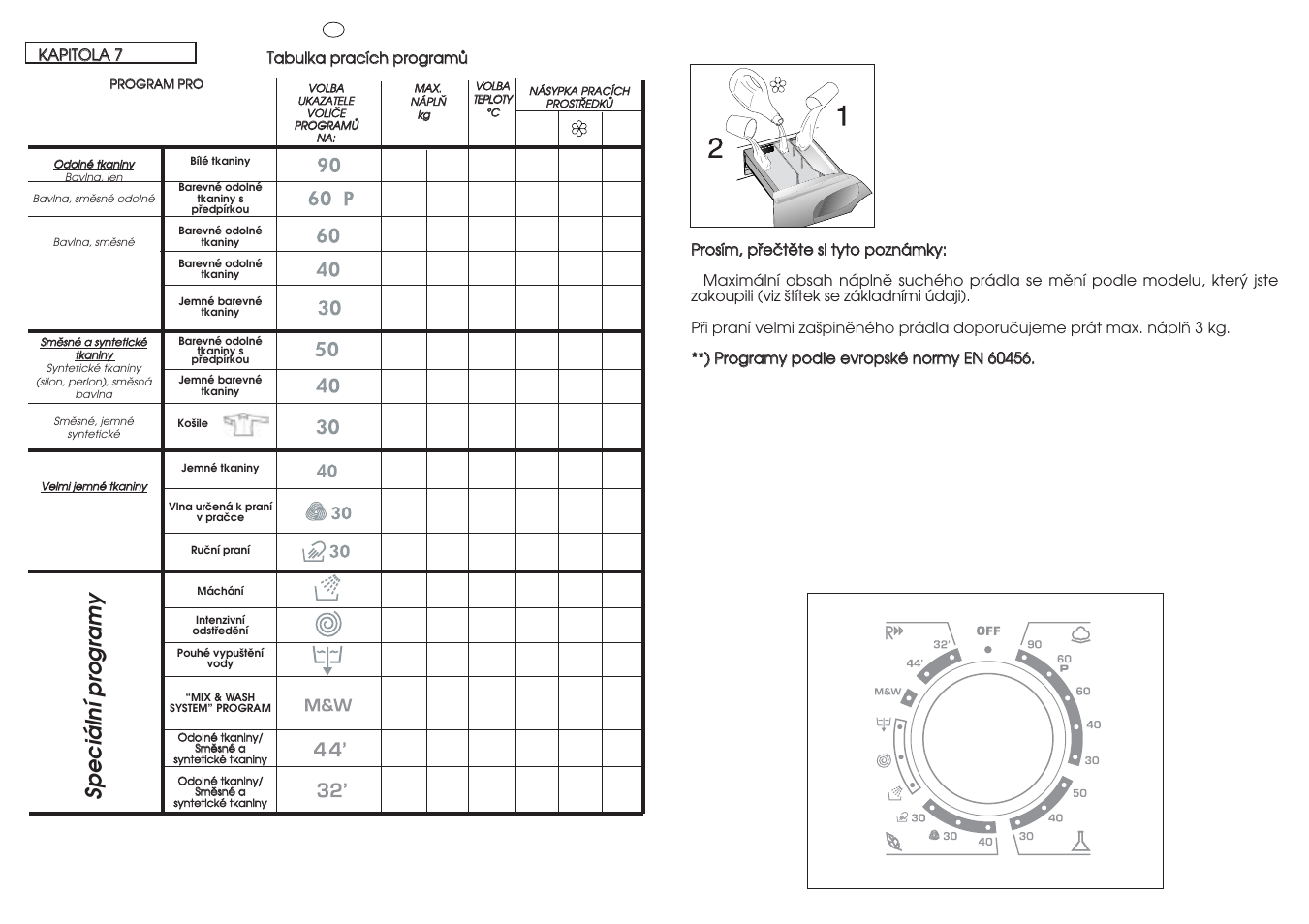 Speciální pr ogramy | Candy GO4 F086-01S User Manual | Page 22 / 41