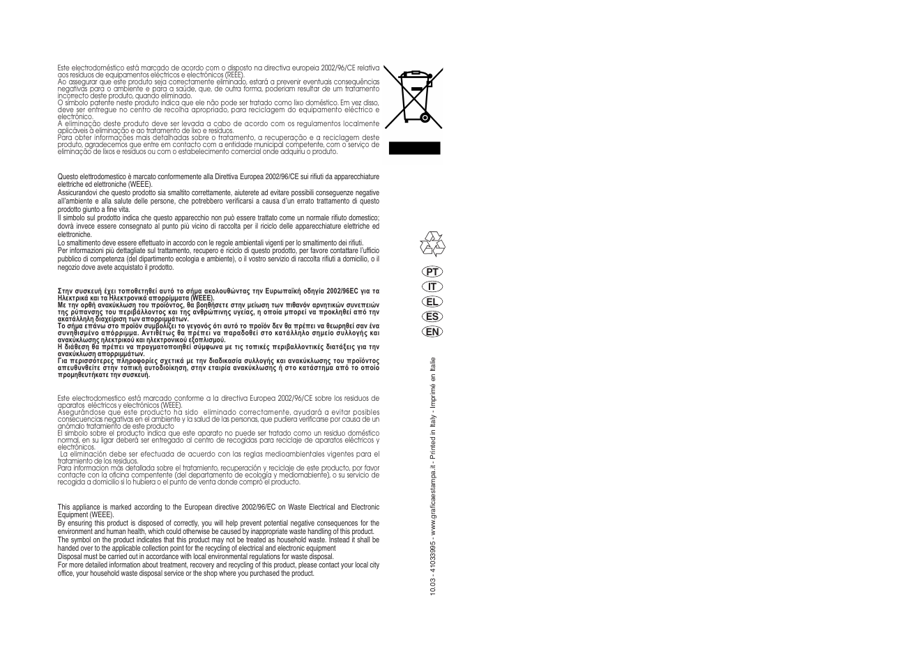 Candy GO4 1274L-16S User Manual | Page 45 / 45