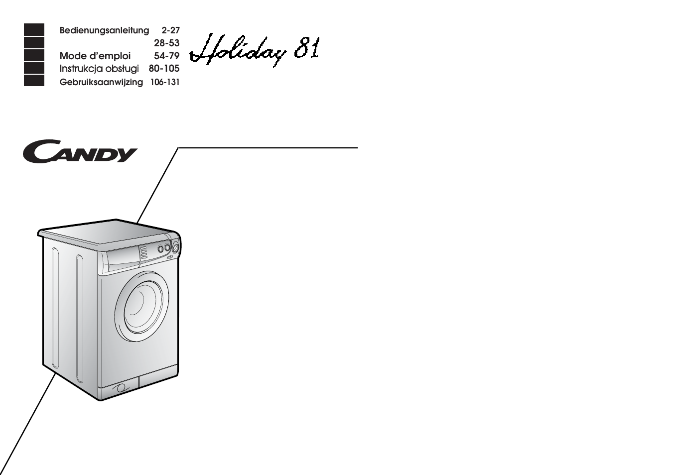 Candy HOLIDAY 81 UNI User Manual | 67 pages
