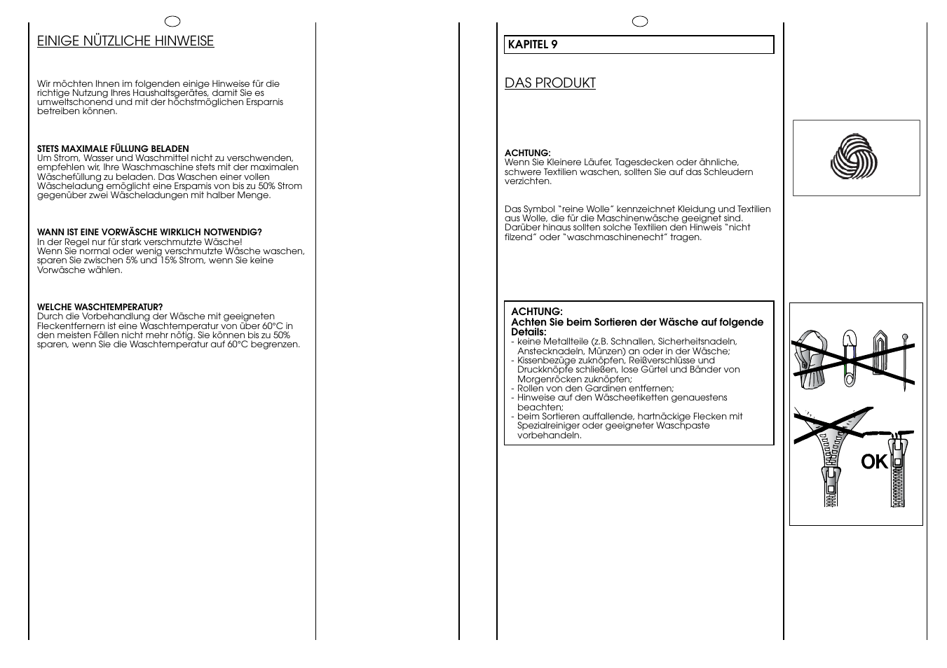 Einige nützliche hinweise, Das produkt | Candy HOLIDAY 81 UNI User Manual | Page 10 / 67