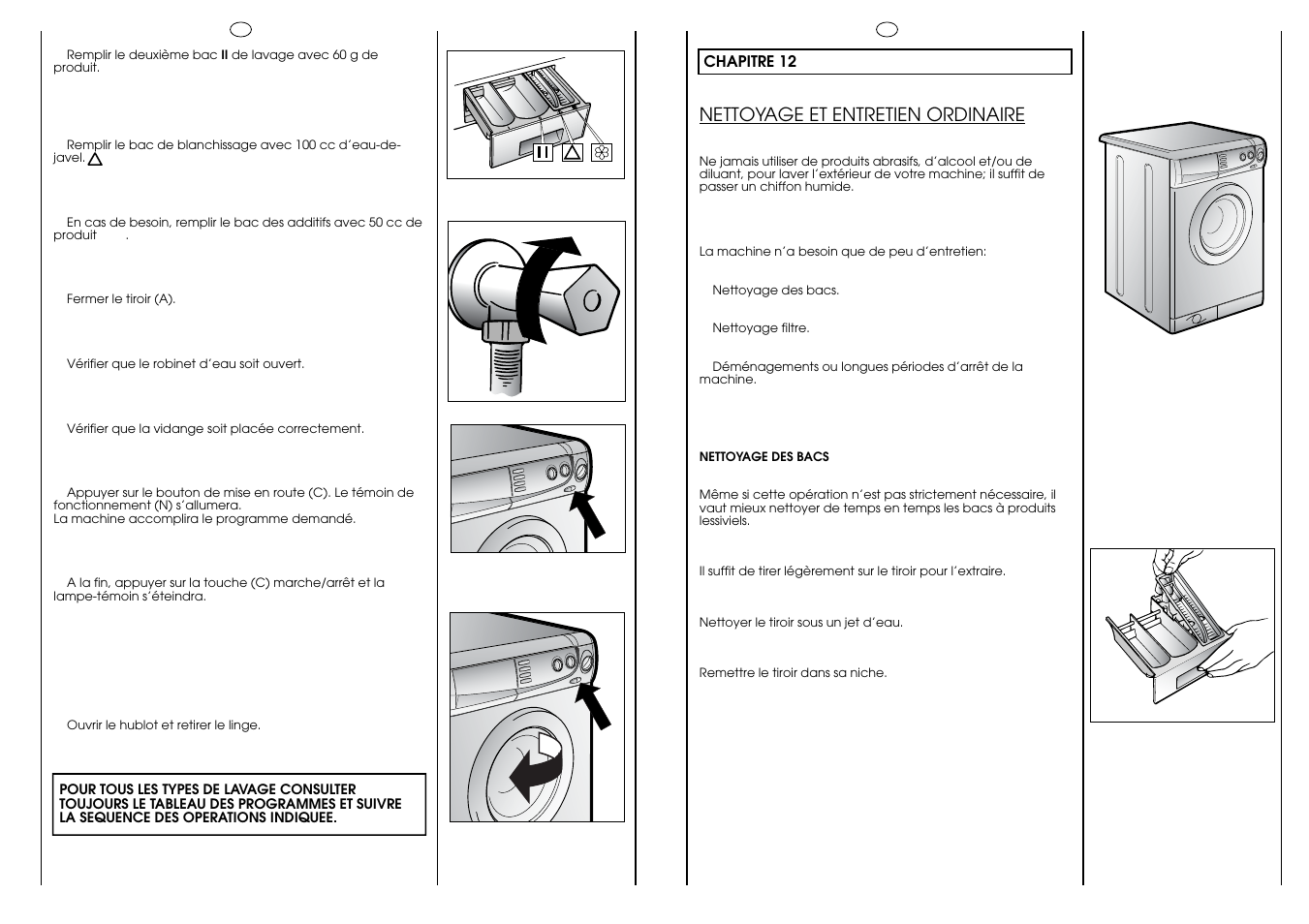 Nettoyage et entretien ordinaire | Candy HOLIDAY 81 UNI User Manual | Page 39 / 67