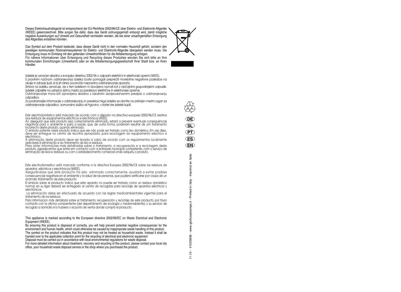 Candy GO 126DF__L-S User Manual | Page 41 / 41