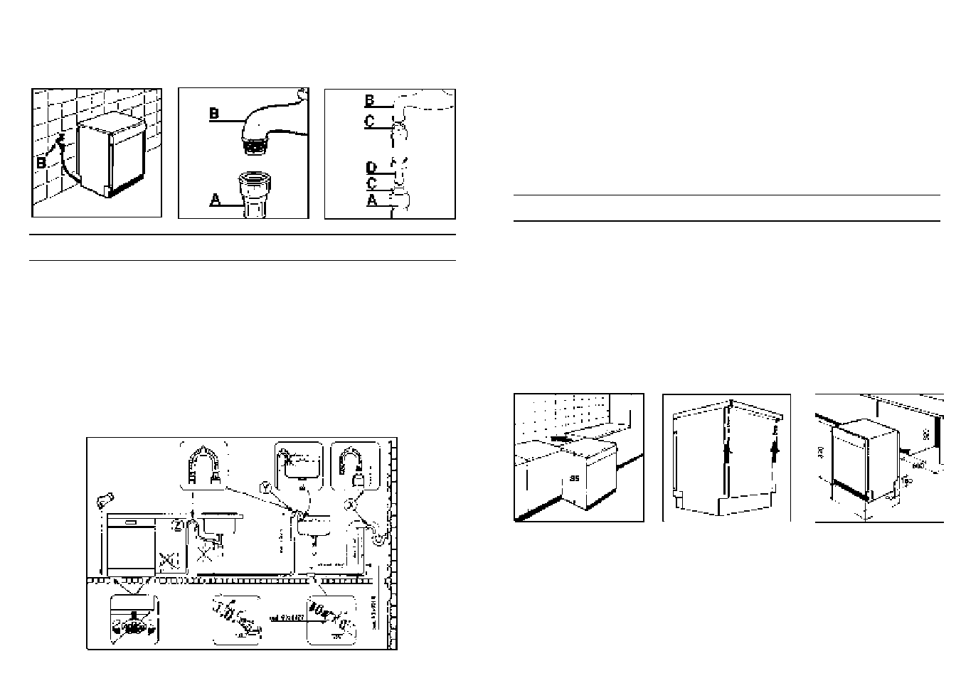 Installatie in een ingebouwde keuken, Openen van de deur | Candy CD 600 User Manual | Page 25 / 77