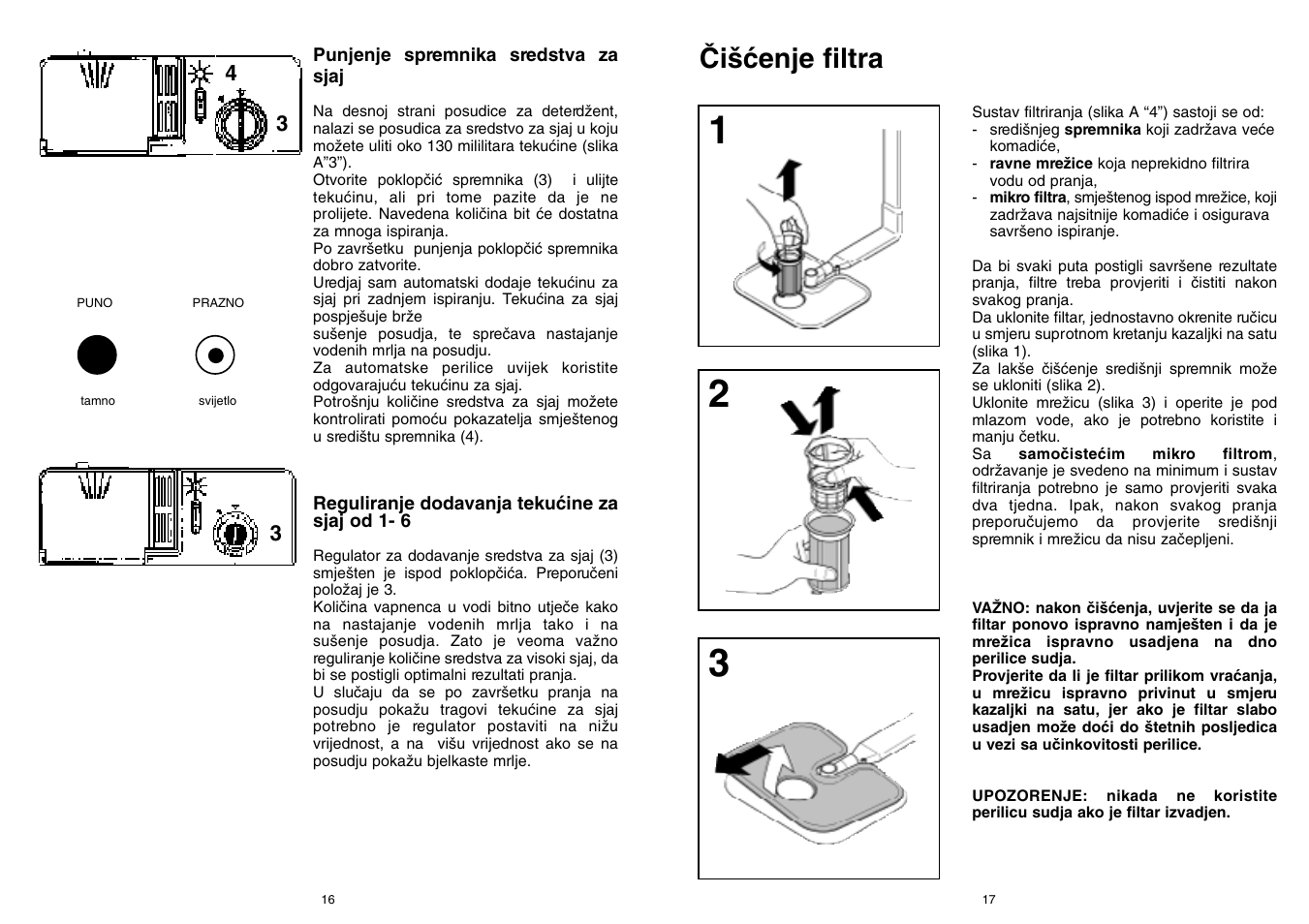 Âi‰çenje filtra | Candy CD 600 User Manual | Page 9 / 77