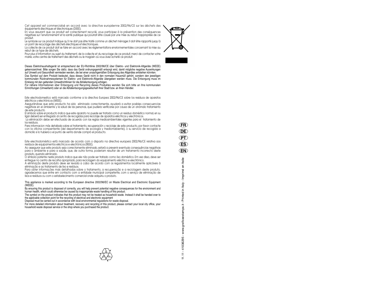 Candy CWB 1308__L-S User Manual | Page 41 / 41