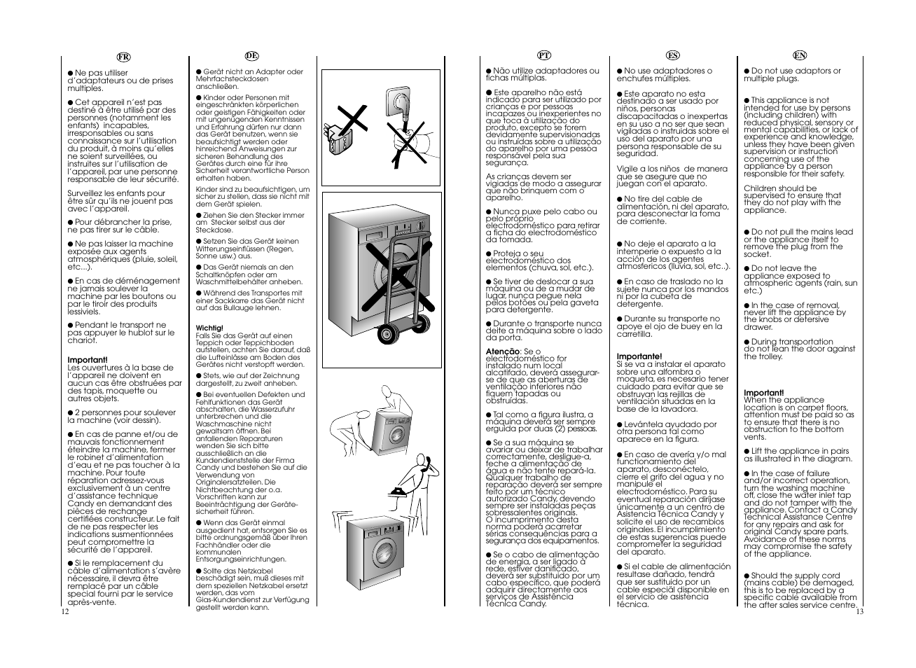 Candy CWB 1308__L-S User Manual | Page 7 / 41