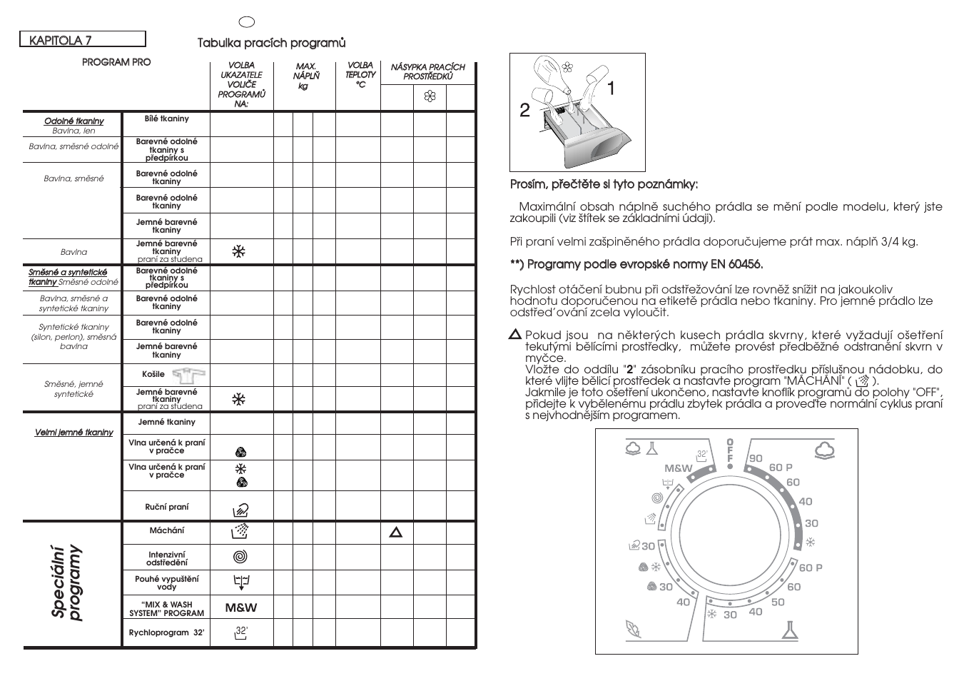 Speciální pr ogramy | Candy GO714-37S User Manual | Page 22 / 41