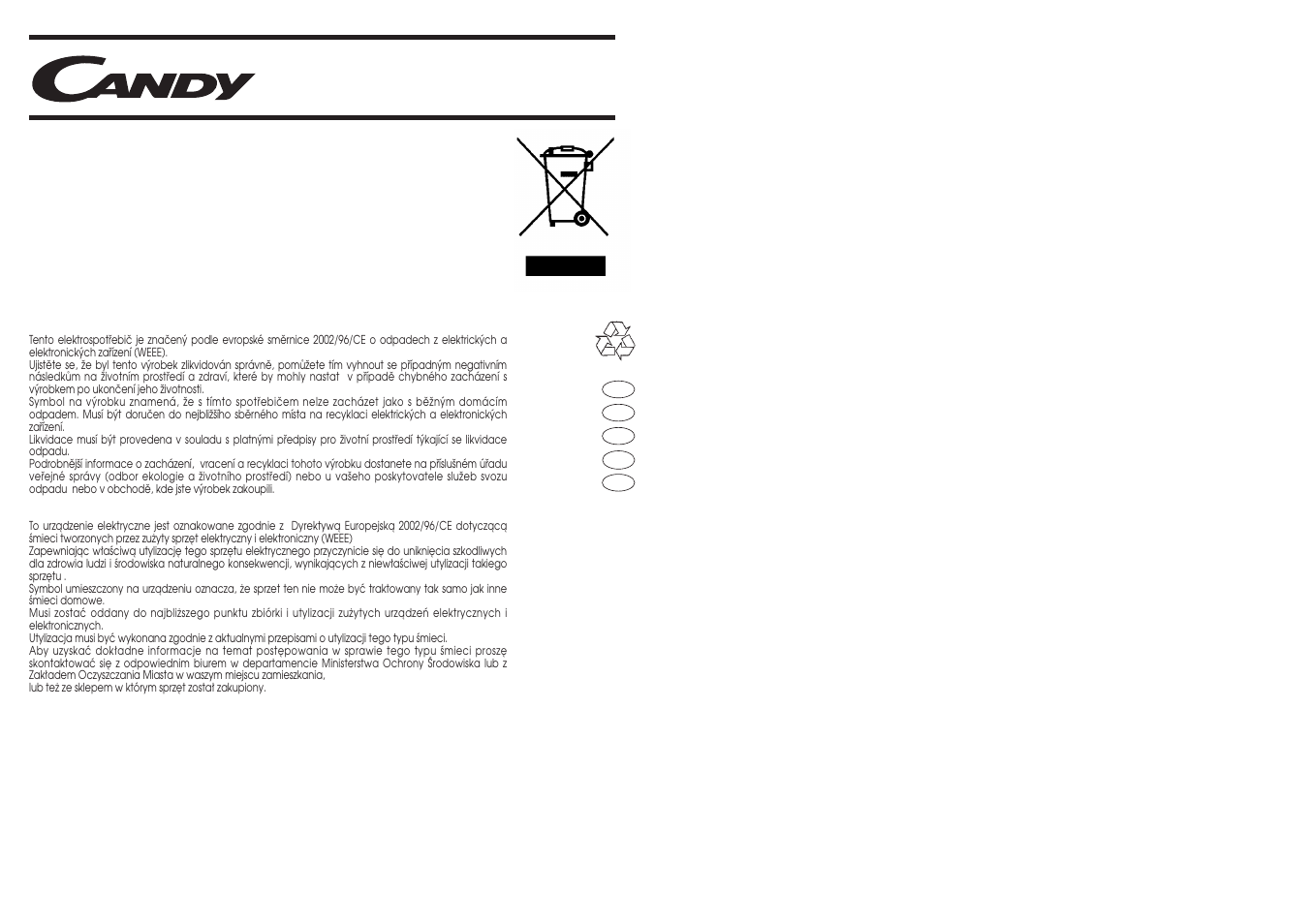 Candy GO714-37S User Manual | Page 41 / 41